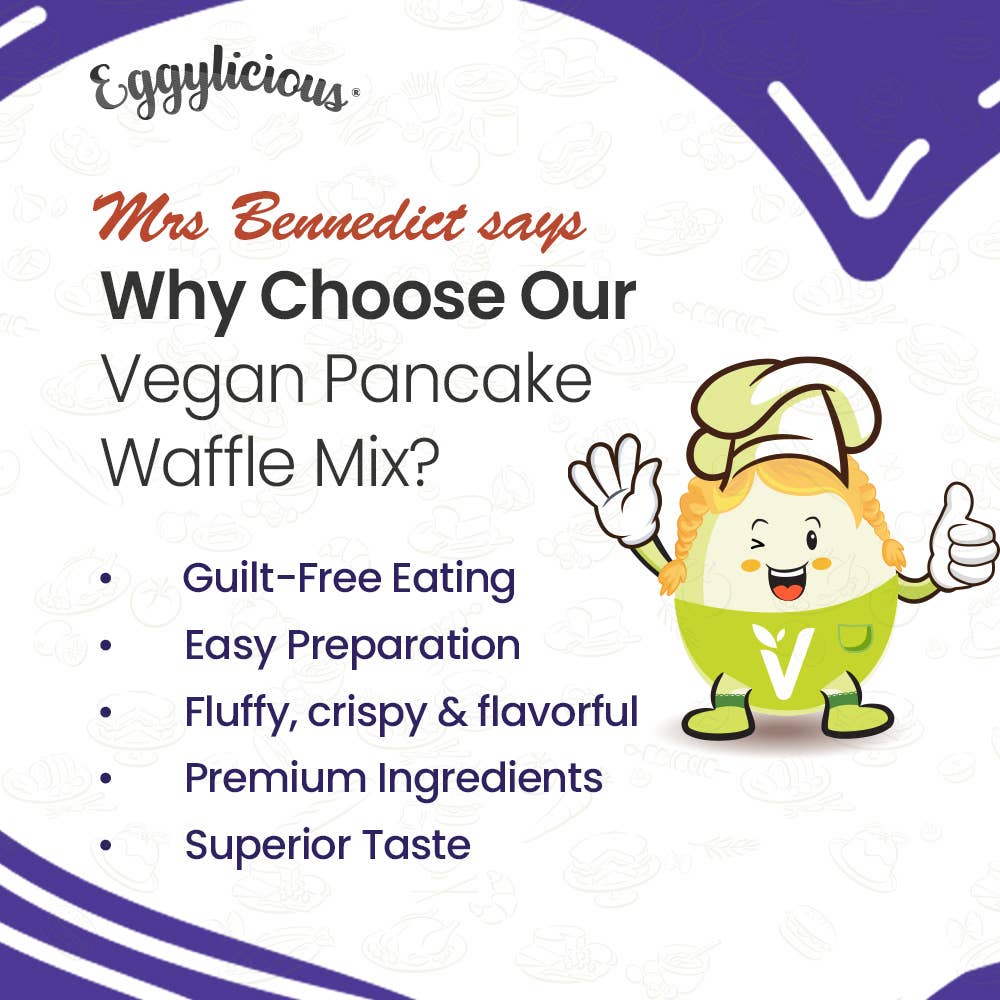 Granary Mart - Wholesale Pancake Mix - Eggylicious Vegan Pancake Waffle Mix - 1.5 lbs1