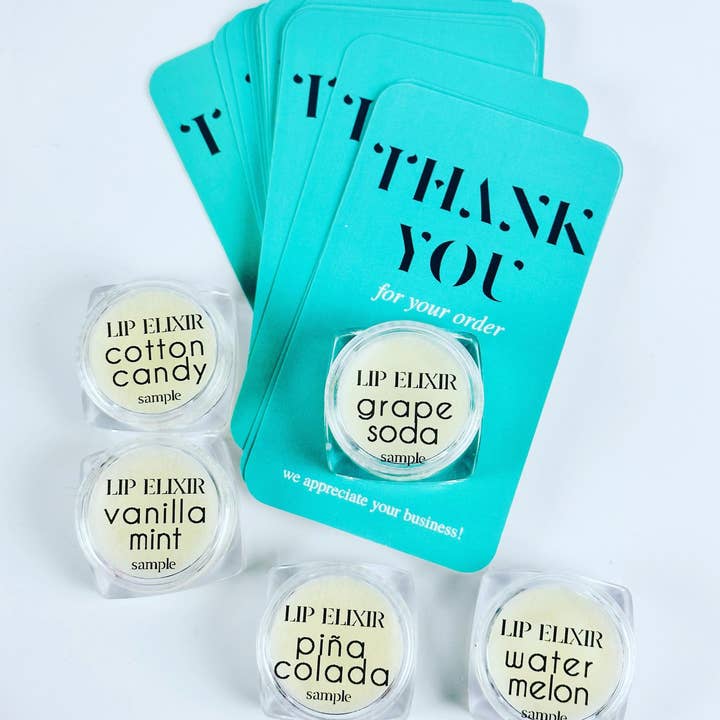 The Green Rift - Wholesale Lip Balm - Thank You Lip Elixir Cards
