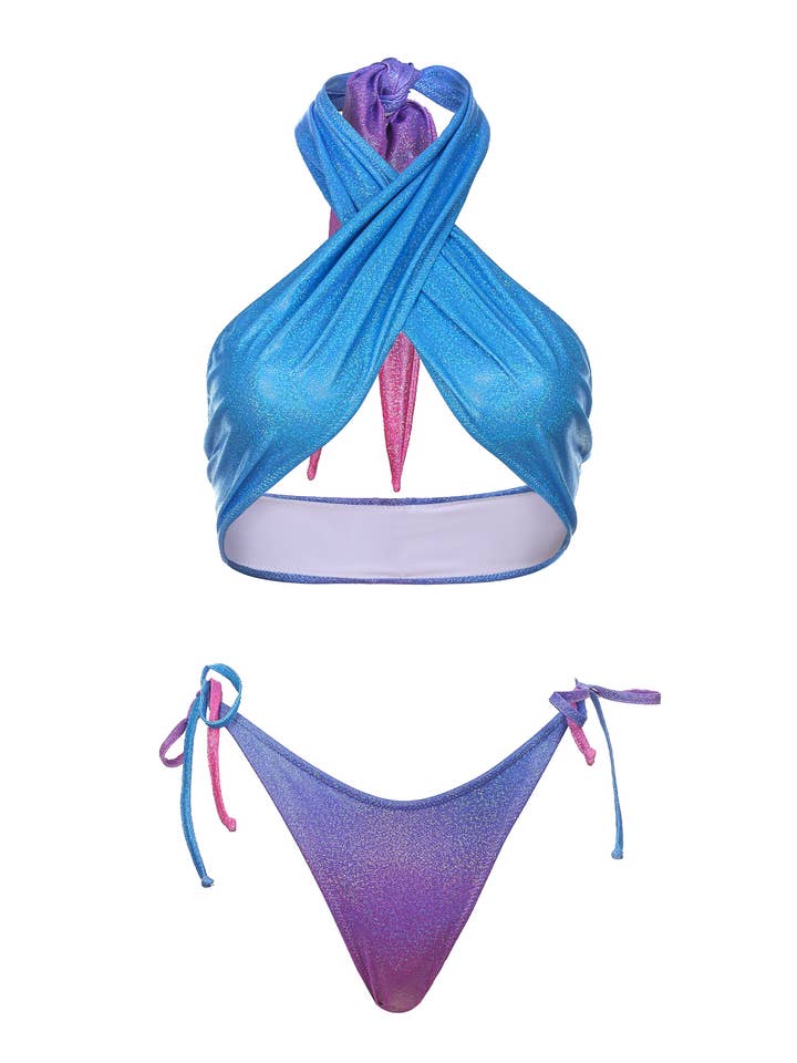 BIKINI TWIST - BLEU pour la vente par The Gold Key