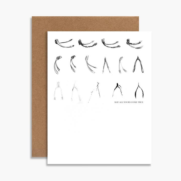 May All Yours Come True Wishbone Happy Birthday Card for wholesale by Souvenir Stationery