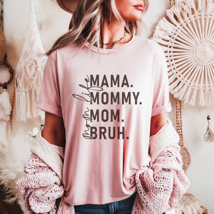 Trendznmore - Modern Graphic Apparel - Wholesale Screen Printed T-Shirt - Women's - Mom Life Mother's Day Graphic T-Shirt8