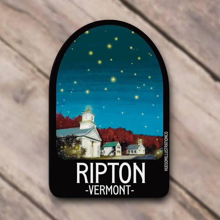 Ripton Vermont - Sticker/Magnet/Print/Postcard for wholesale by Hudson Illustration Co - About Town Co