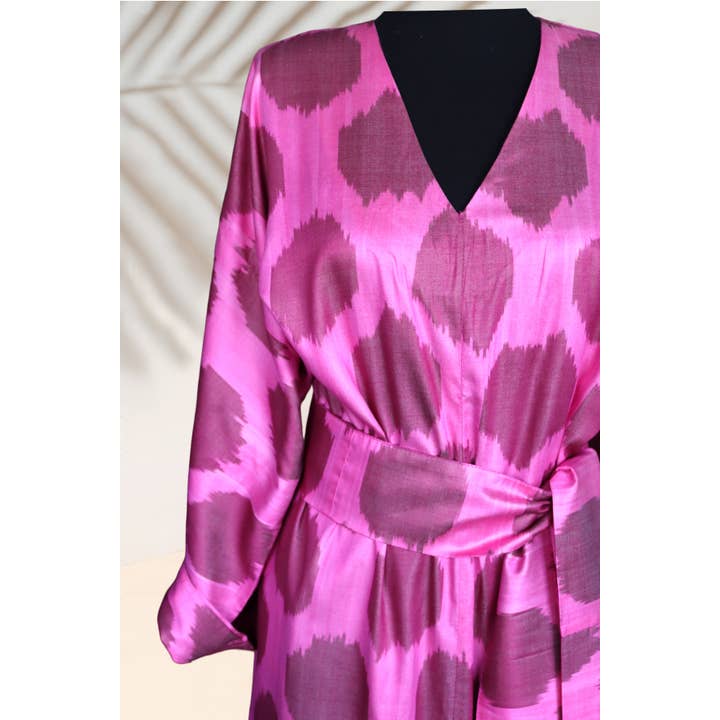 Silk Ikat Caftan Dress 04 for wholesale by MIASETA