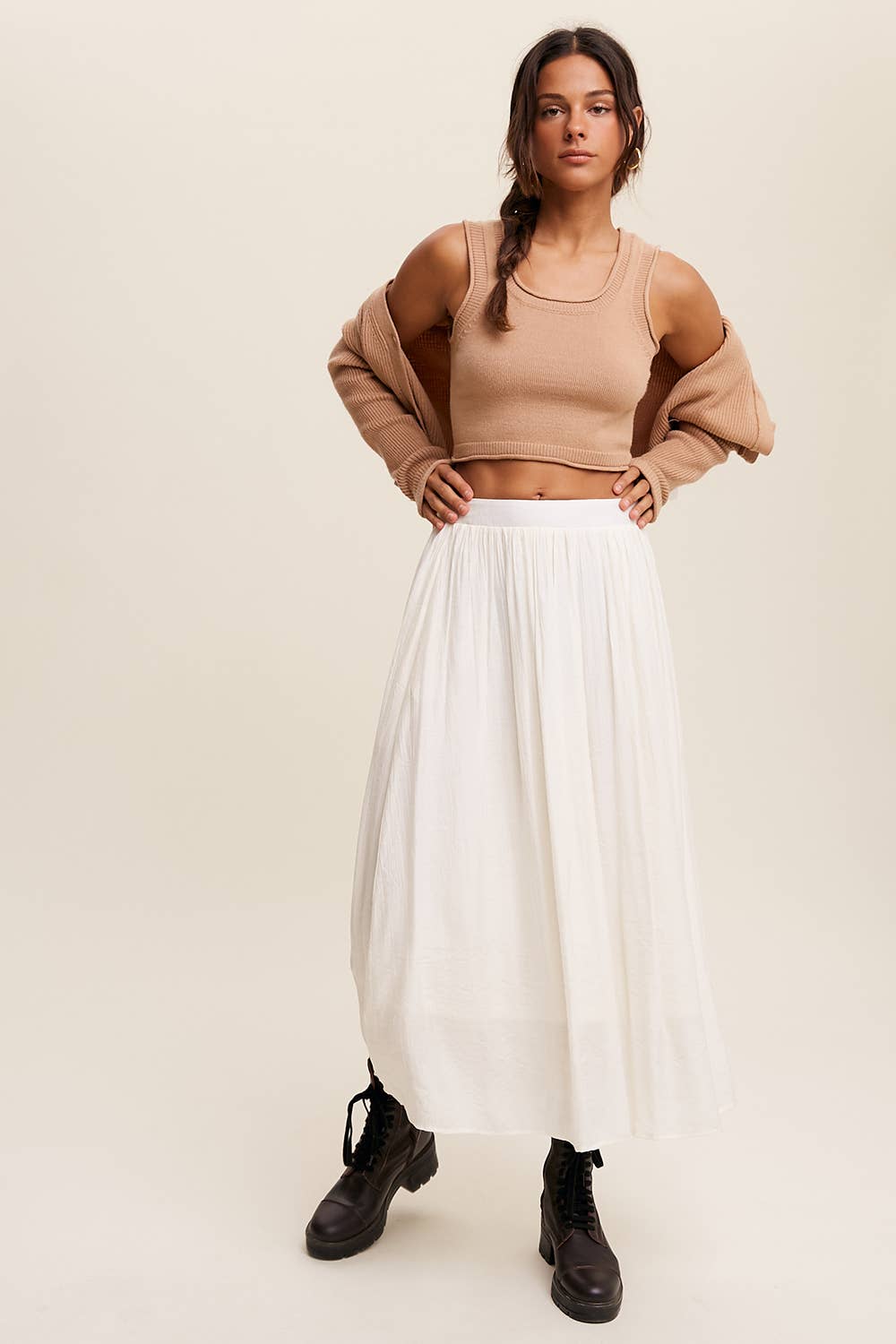 Listicle - Wholesale Tops Set - Women's - Ribbed Knit Cardigan Set LWSET00526