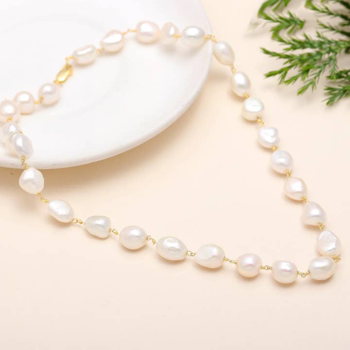 925 Silber Barockperlen Halskette mit Perlen für den Großhandel von AG 925 JEWELLERY