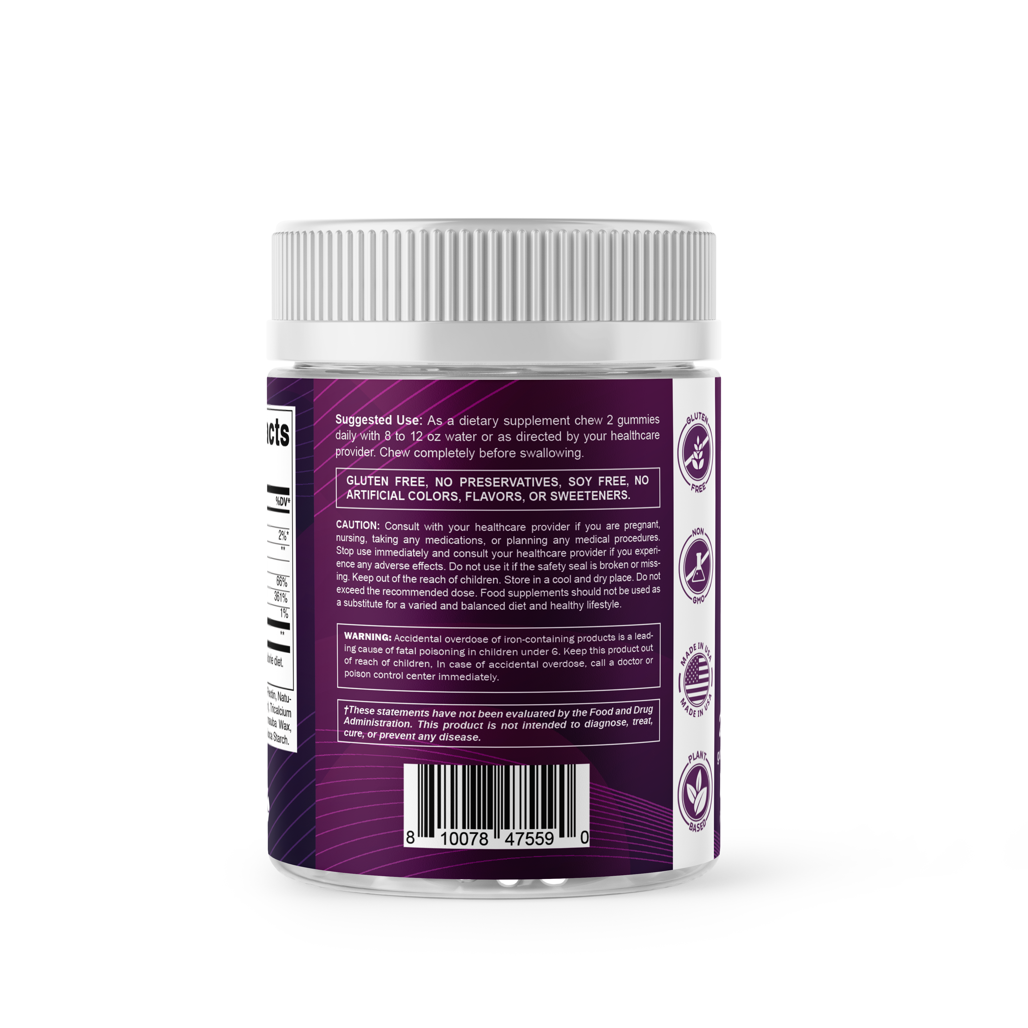 Vitamatic - Wholesale Oral Supplement/Vitamin - Vitamatic| Iron 65 mg Gummies Supplement | 240 Vegan Gummies9