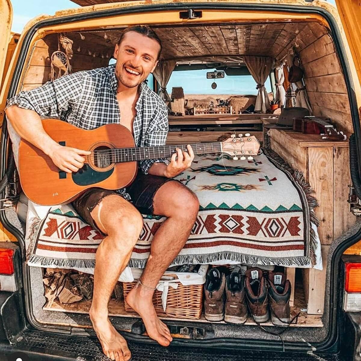 Moderny – wholesale Prydnadsfilt – Geometrisk aztekisk filt6