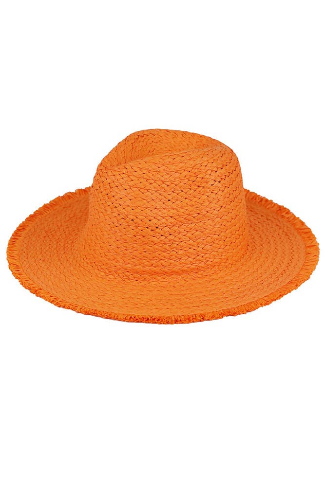 Hana - Wholesale Straw Hat - Women's - Frayed Solid Straw Hat18