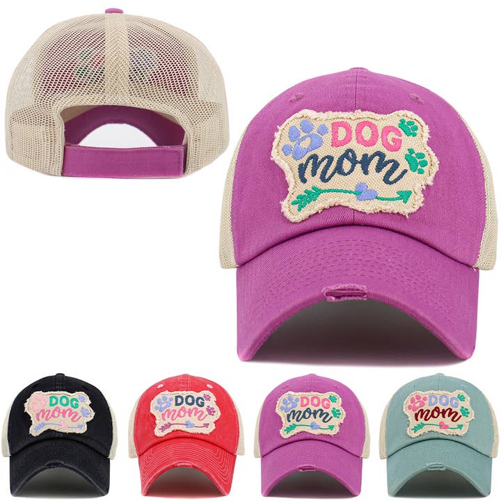 Dog Mom Meshback Ballcap for wholesale by KBETHOS