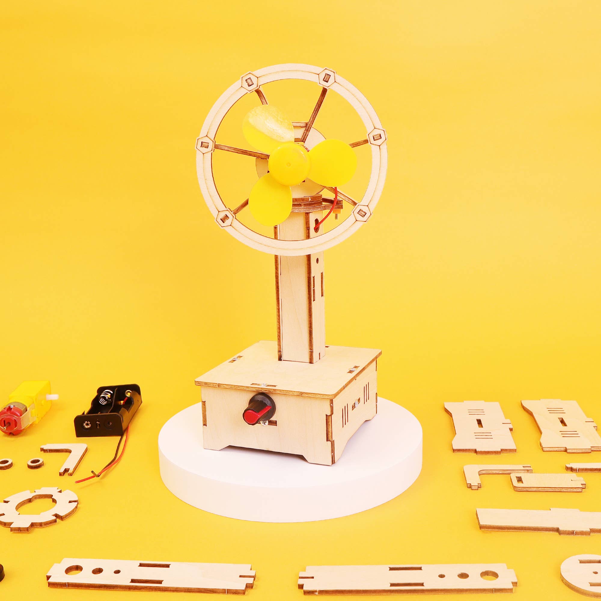 Kitsville – Kit de artesanato DIY - Criança por atacado – Kit DIY de Ventilador Oscilador de Velocidade Variável, Brinquedo STEM, Kit Artesanato6