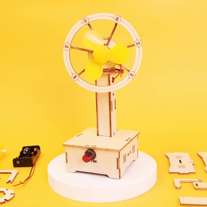 Kitsville – Kit de artesanato DIY - Criança por atacado – Kit DIY de Ventilador Oscilador de Velocidade Variável, Brinquedo STEM, Kit Artesanato6