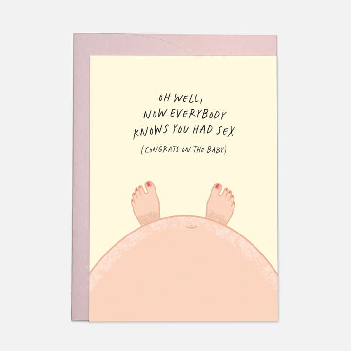 Kaart Blanche - Wholesale Baby Card - Know you had sex - trending greeting card0