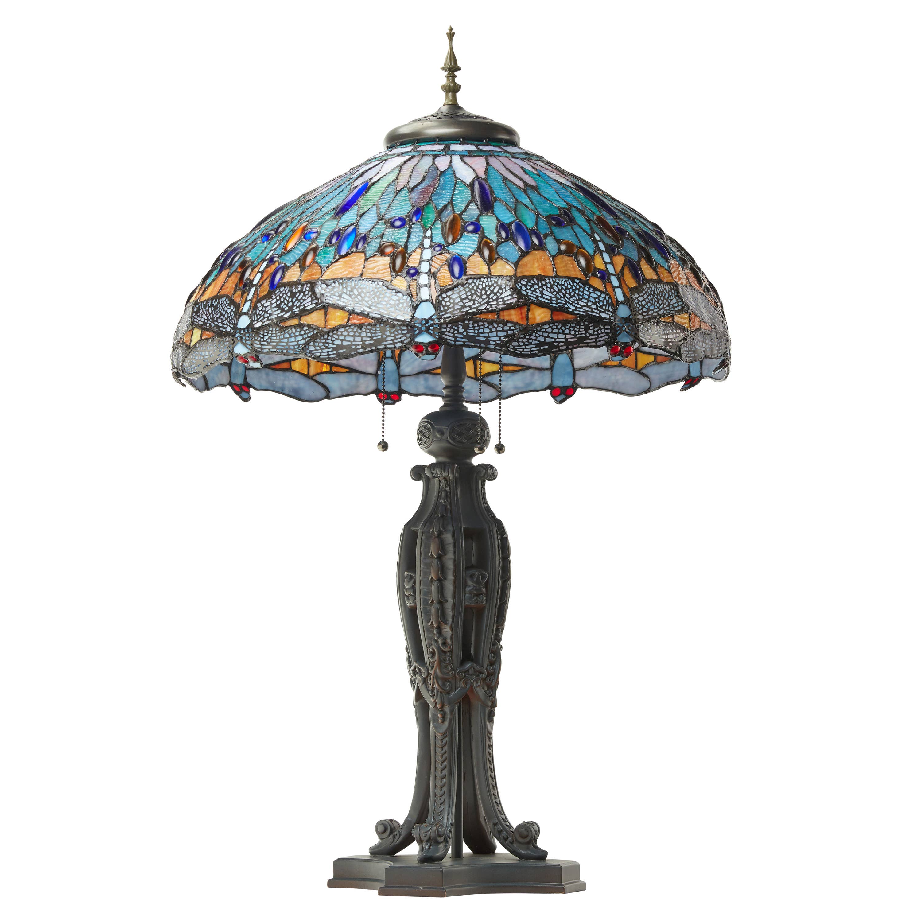 River of Goods - Wholesale Accent/Desk Lamp - 35"H Dragonfly Tiffany-Style Stained Glass Table Lamp7
