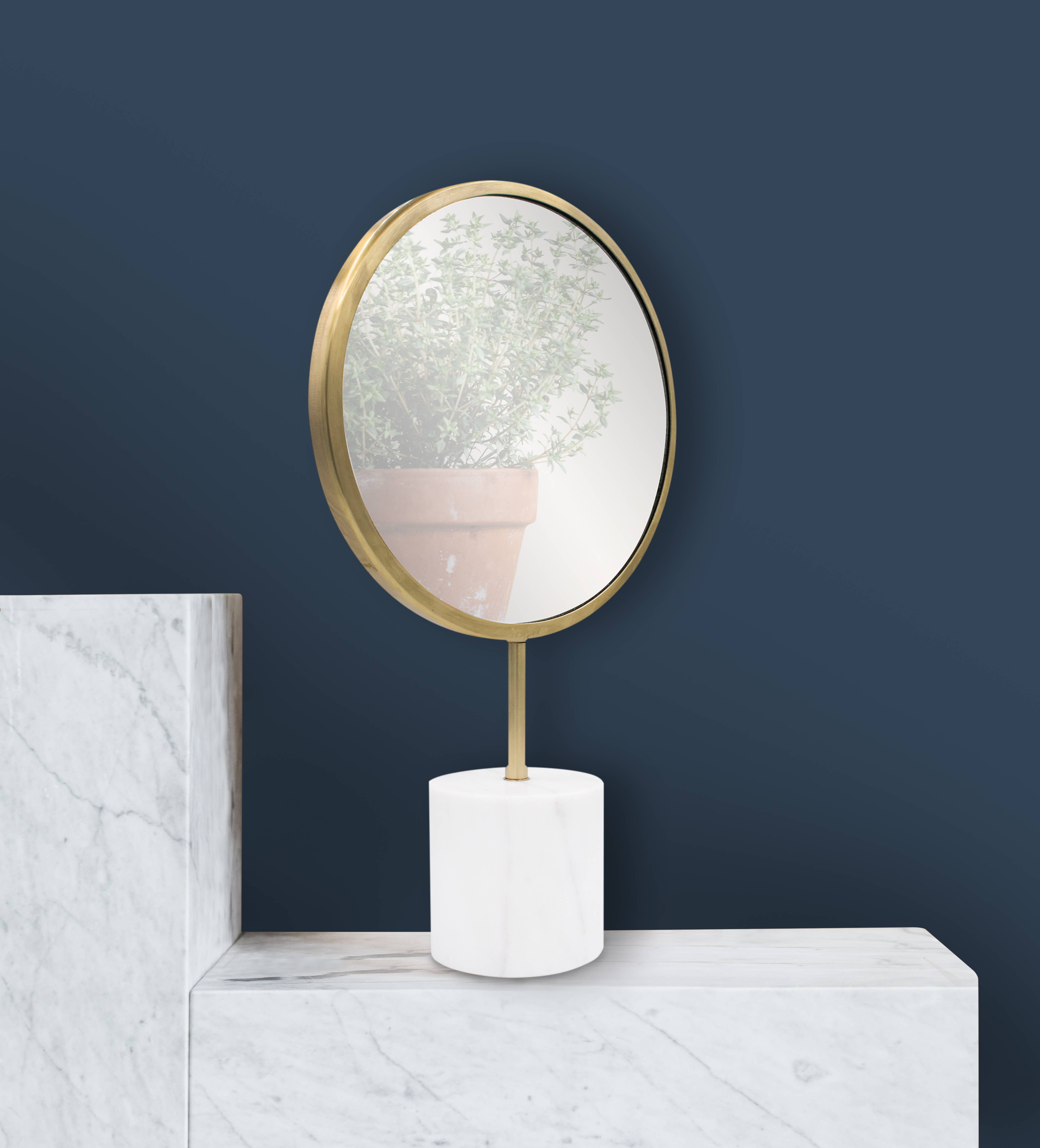 Howard Elliott on Faire - Wholesale Compact Mirror - The Bogna Marble Tabletop Mirror, Round10
