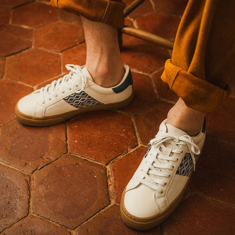 N'GO Shoes - Wholesale Lifestyle Sneakers - Unisex - Low-top sneakers in white and blue leather - Na Sang Classic6
