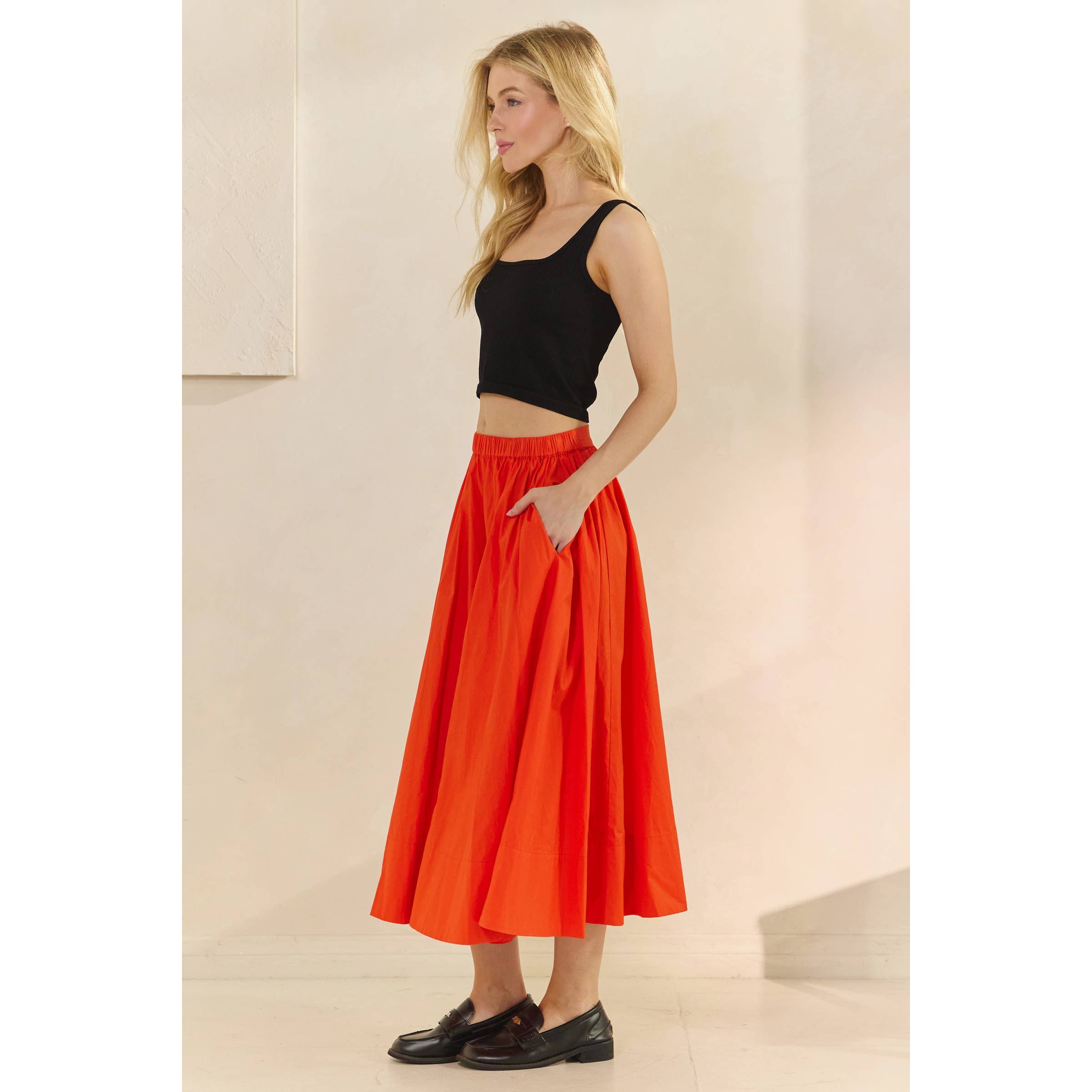 Veveret - Wholesale Skirt - Women's - Midi Pull on Skirt22