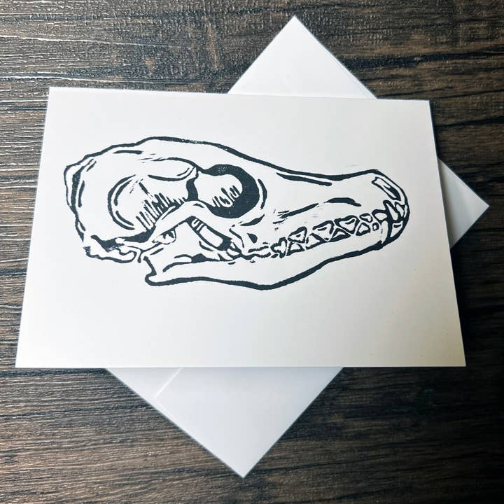 Vossenschedel Wenskaart voor wholesale door Dragonduck Creations