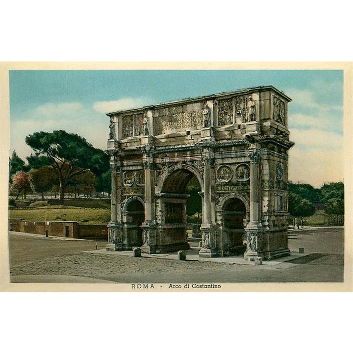 Found Image Press - Wholesale Art Print - Art Print IT-221 Rome, Italy, Arch of Constantine