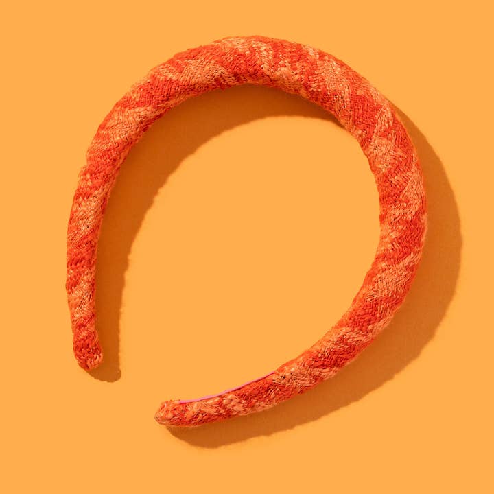 *EN SOLDE* Bandeau rembourré - Tweed - Tissage orange - Hadley pour la vente par Taylor Elliott Designs