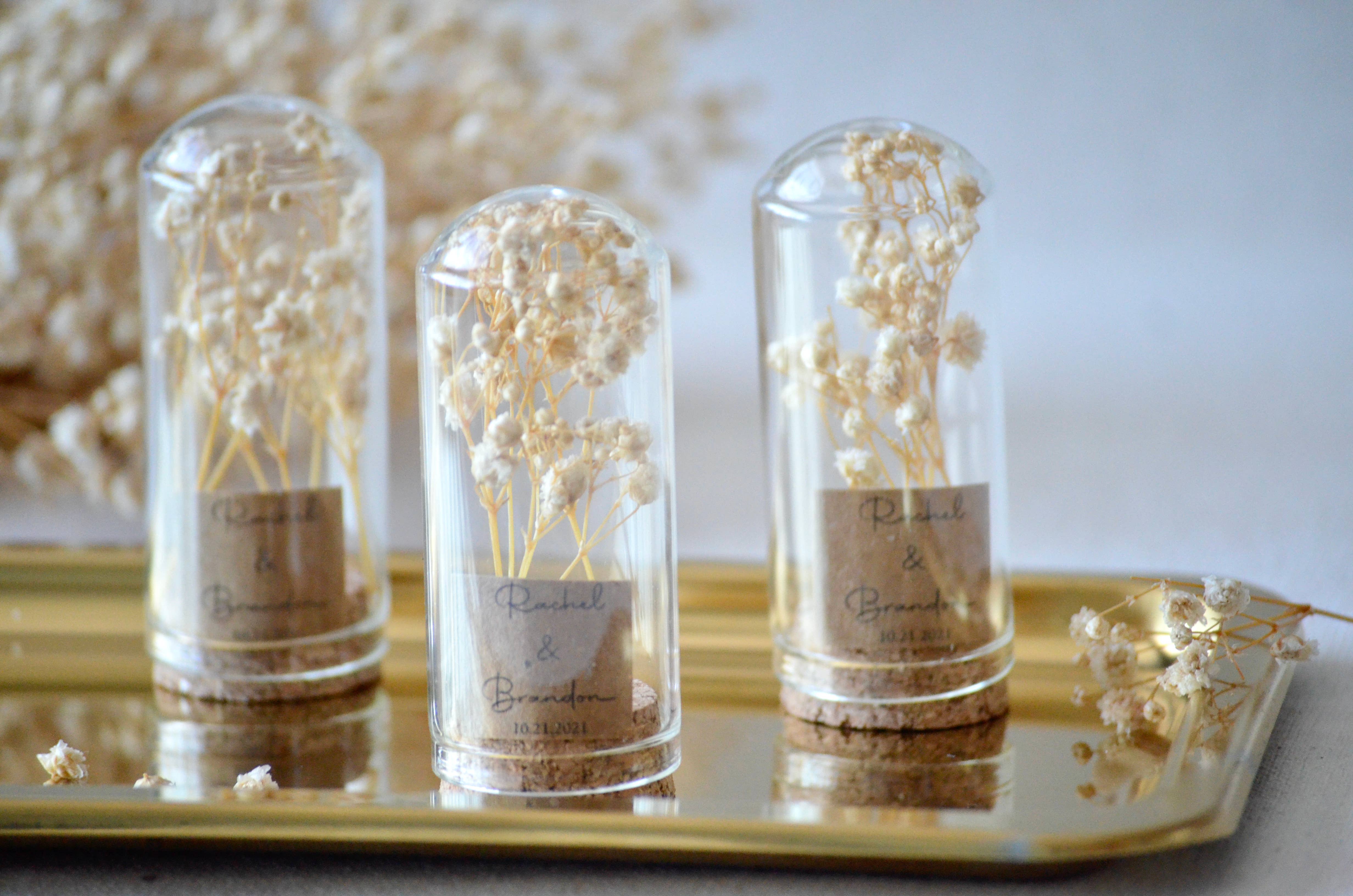 Uniq Favors - Wholesale Party Favor - Souvenir bloem in glazen stolp, feestelijke cadeau's voor bruiloft8