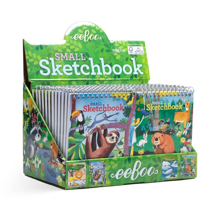Small Sketchbook Animals in the Wild Assortment for wholesale by eeBoo
