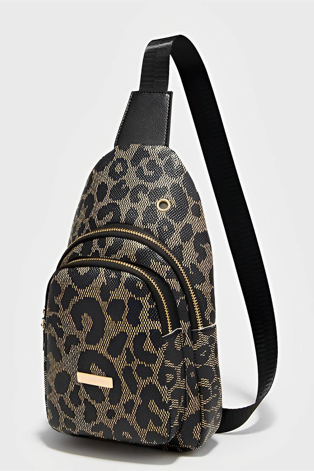 Leopardo Sling Sling Leopard Print PU para venda a revendedores na Faire6