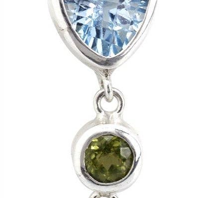 NKLP-032-CO1 Sterling Silver Pendant With Gemstone for wholesale by Bali Designs