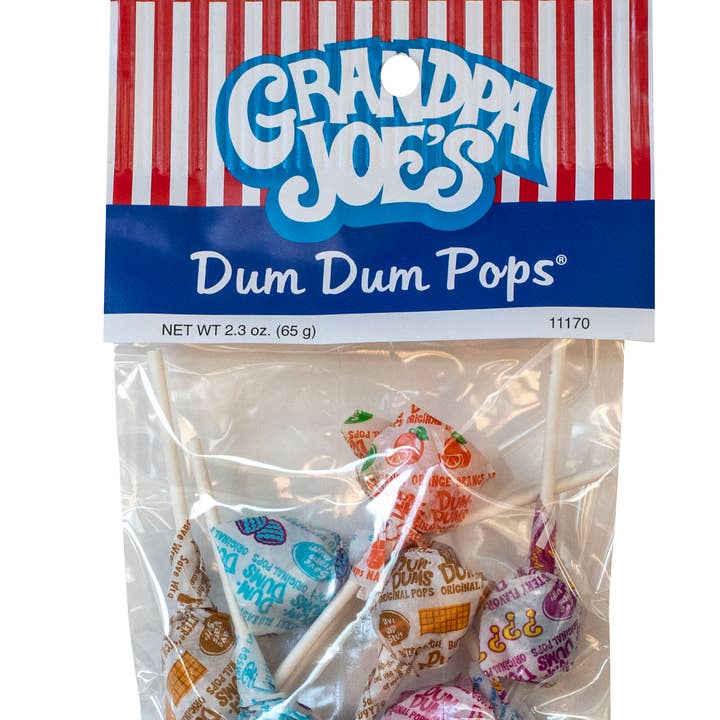 Grandpa Joe's Peg Bag, Dum Dum Pops, 2.3oz, 12 Ct Case for wholesale by Grandpa Joe's Candy Shop
