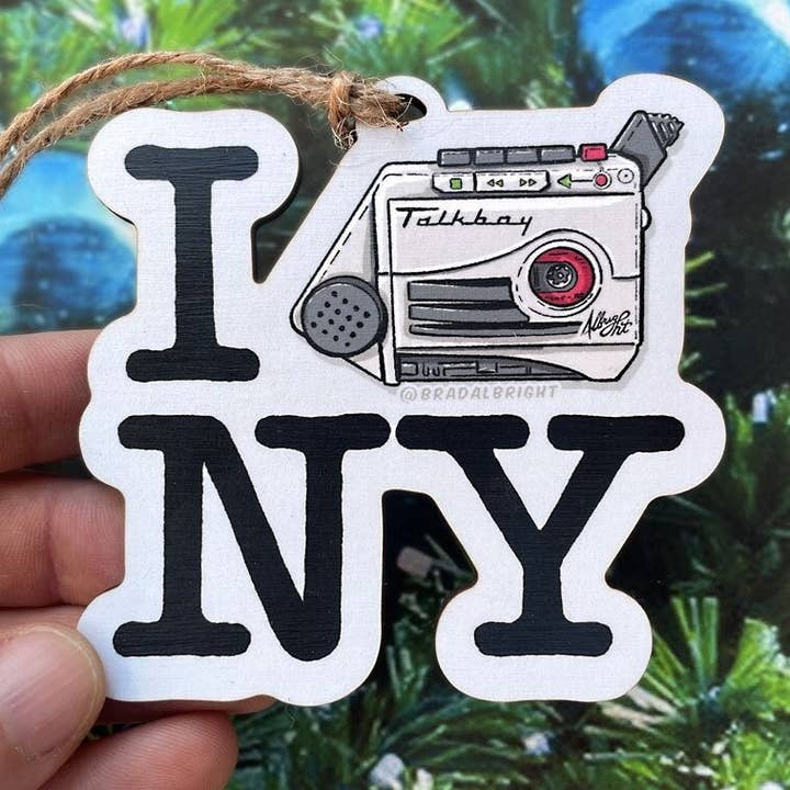 Talkboy Christmas Ornament - I Heart Lost in New York - Home Alone 2 Tribute for wholesale by Albright Illustration & Design