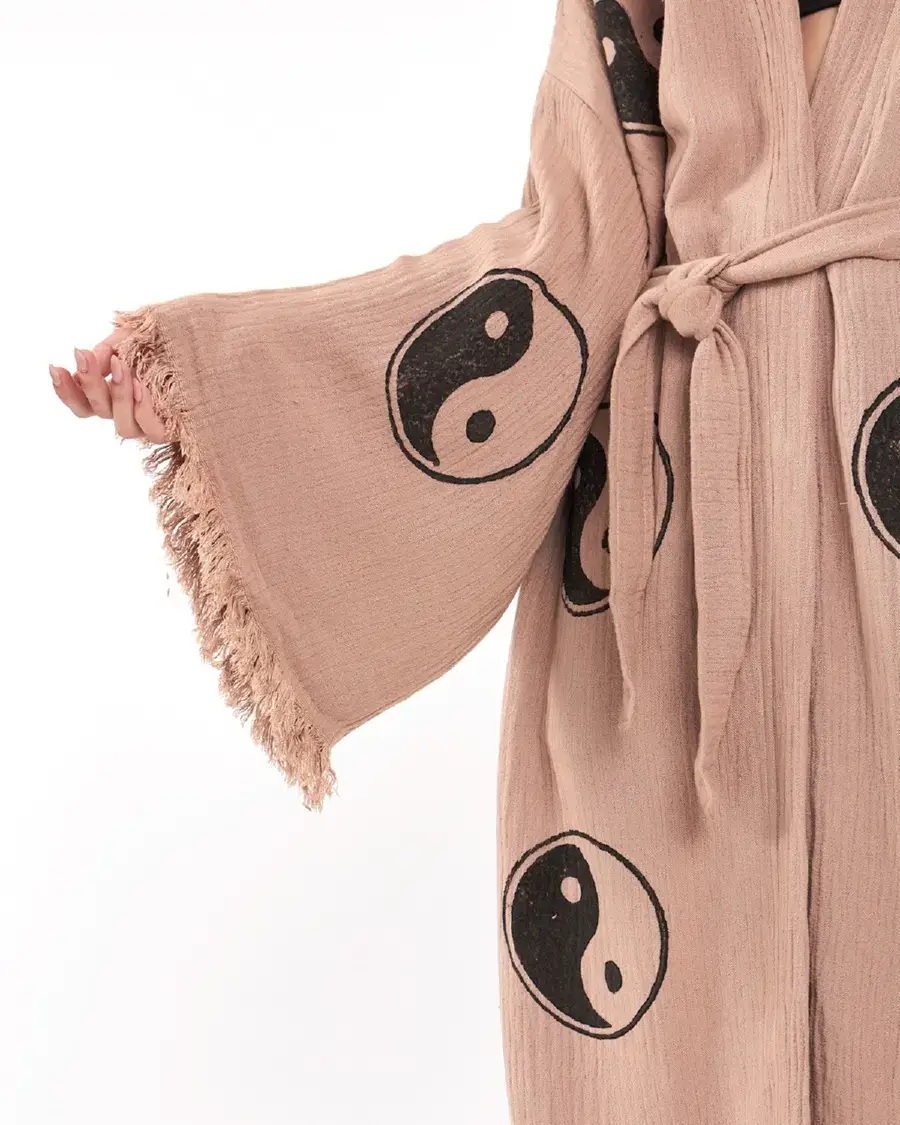 Umays Boho - Wholesale Kimono - Women's - Yin Yang Cotton Kimono, Long Kimono, Bohemian Clothing3