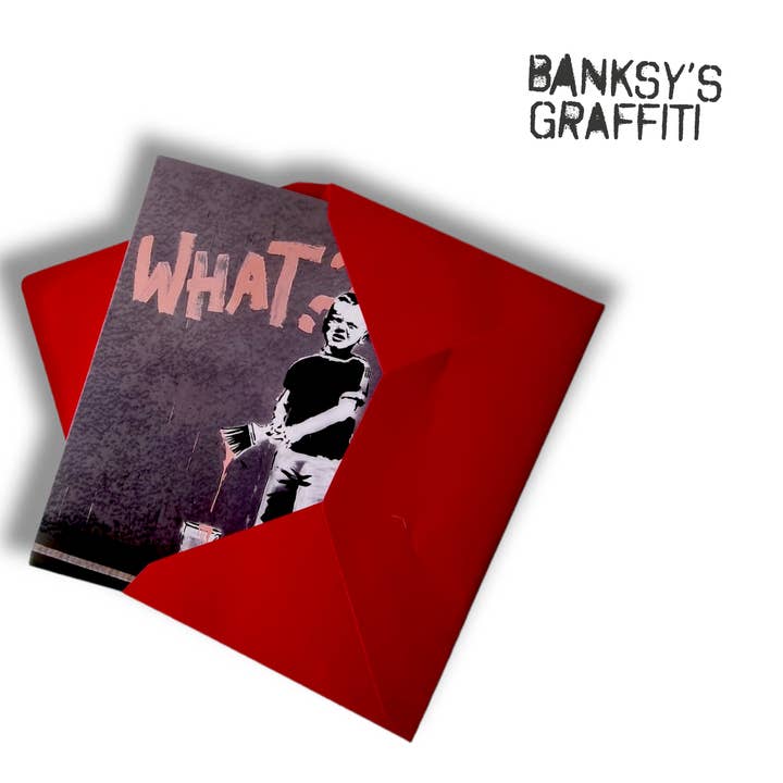 URBAN.ITY SRL - Wholesale Birthday Card - Banksy Greeting Card - What?