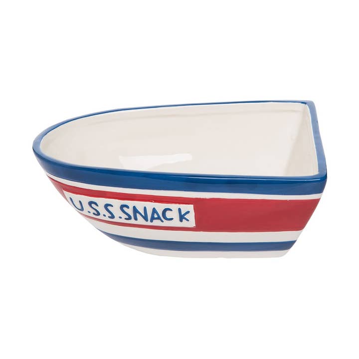 Beachcombers - Vente Assiettes/plats/bols de décoration - VENTE Bol à Snacks en Forme de Bateau U.S.S.0