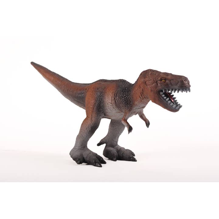 Tyrannosaurus Rex Standing Brown & Rust M for wholesale by GREEN RUBBER TOY EXPORTS (PVT) LTD
