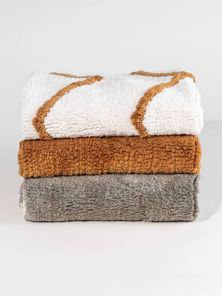 Handgetuftete Badmatte aus 100 % Baumwolle – 3 Designs für den Großhandel von Neunest