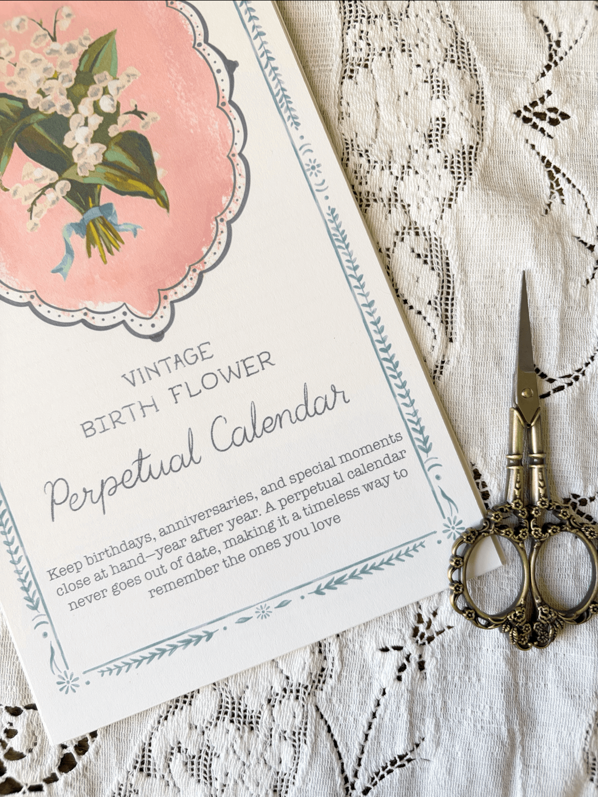 glad you're here co - Wholesale Calendar - Birth Month Flower Perpetual Calendar | Vintage Floral Wall Hanging Calendar | Birthday Calendar | Notes & Special Dates Organizer6