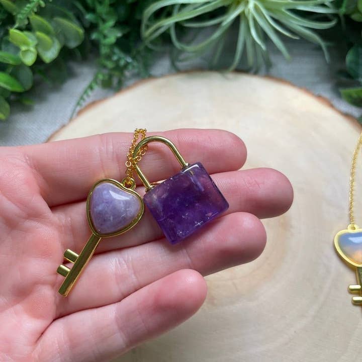 Copper Ashes - Wholesale Pendant/Charm Necklace - Crystal Lock and Key Necklace6