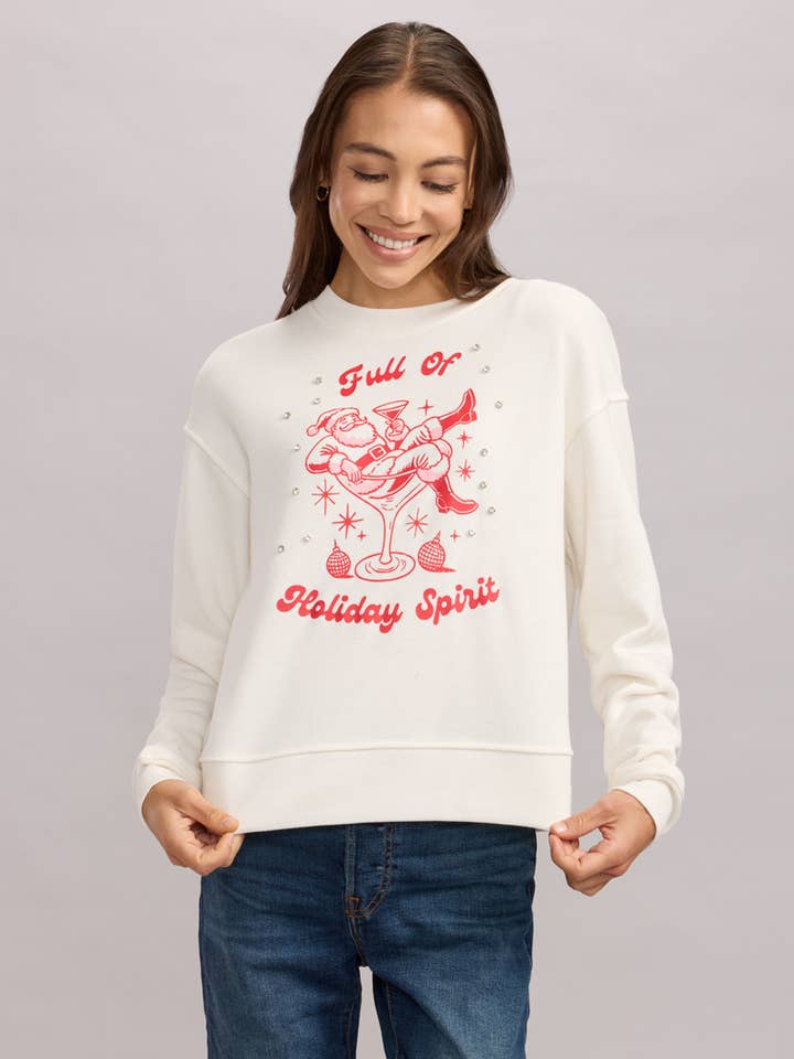 Tipsy Elves - Wholesale Sweatshirt - Women's - Holiday Spirit Sweatshirt - Women's Cozy Christmas Pullover0