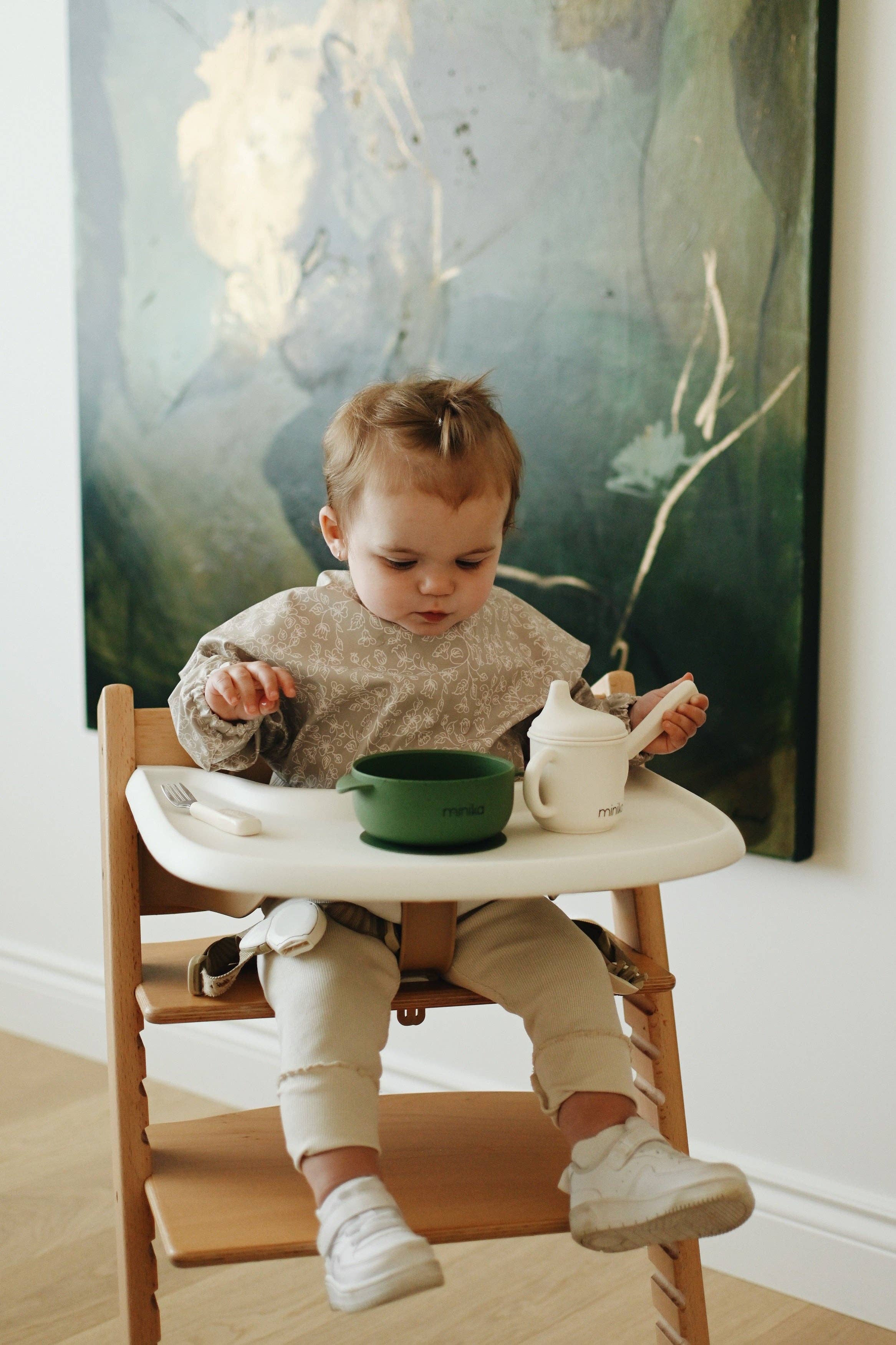 Minika - Wholesale Bib - Baby - Long sleeve bib - Flowers2