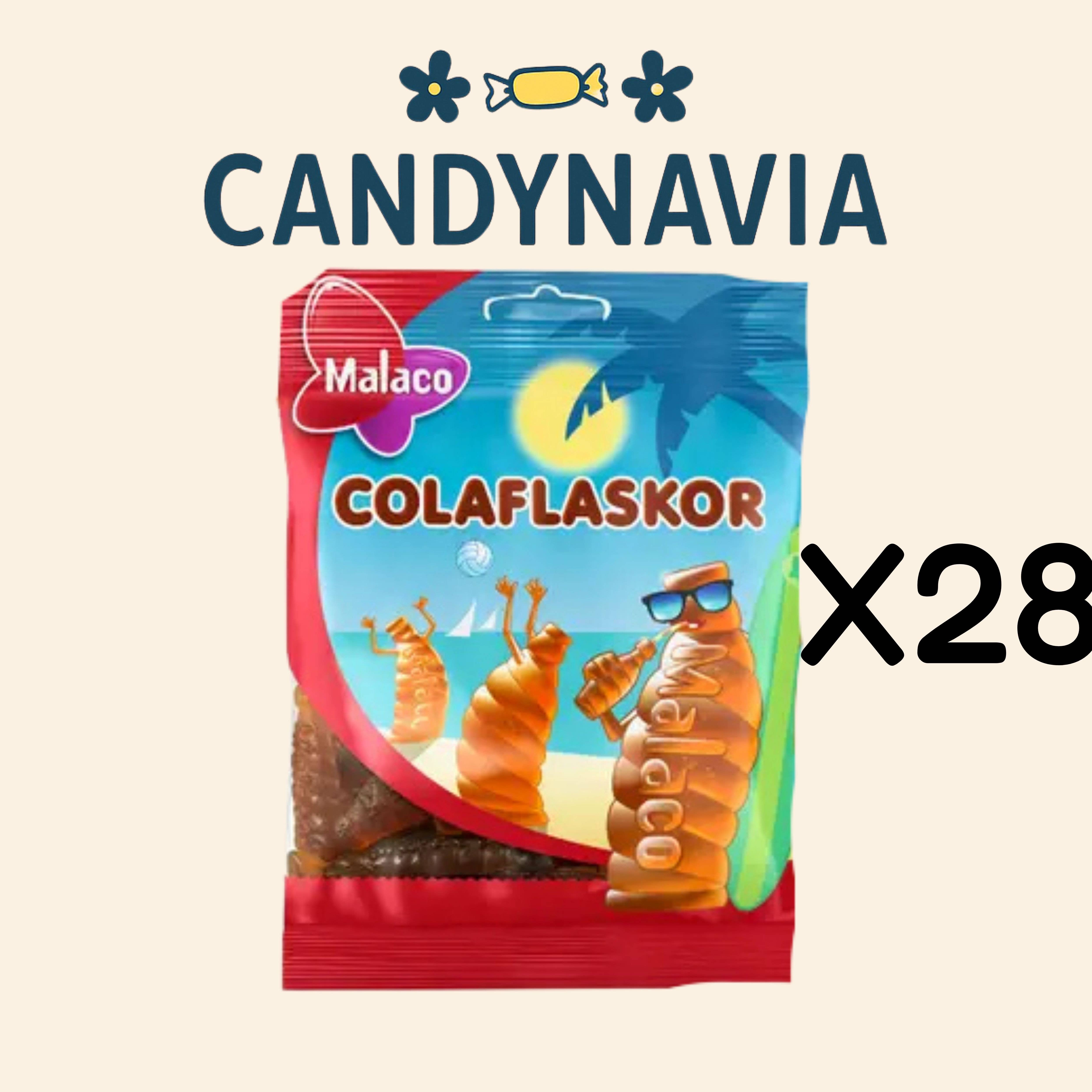 Candynavia - Wholesale Gummy - Malaco Swedish Candy Box 95g Cola Bottles2