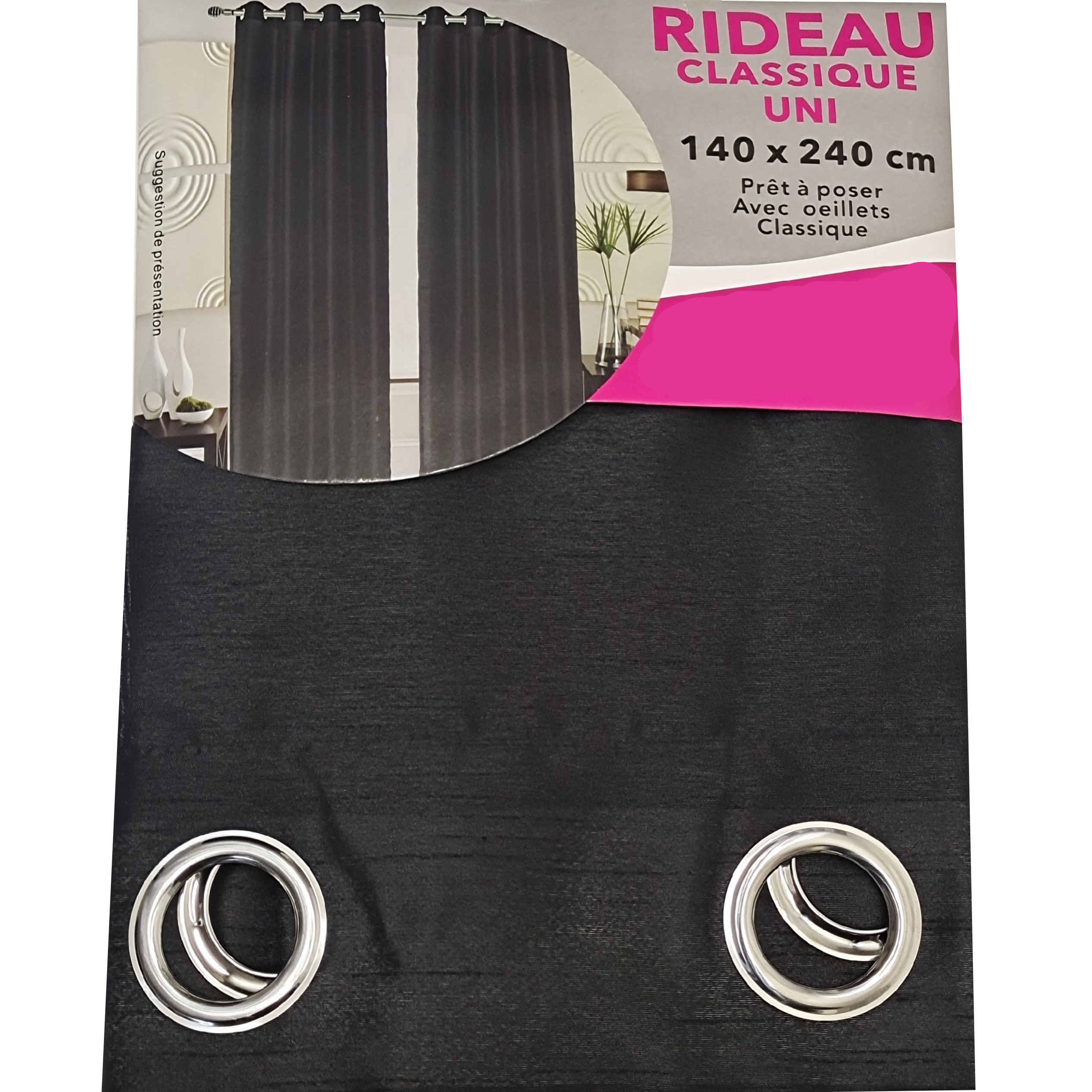 Super Bazaar - Wholesale Gordijn - Kant en Klaar Vitrage Gordijn - Met Ringen - 140x240 cm1