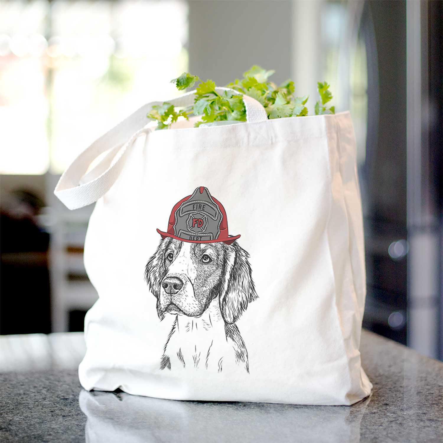 Beige Roxy the Welsh Springer Spaniel - Tote Bag for wholesale on Faire5