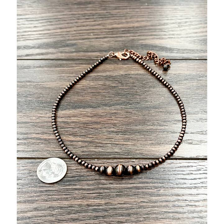 ISAC Trading Inc – wholesale Pärlband/Pärlhalsband – 735893, Handgjord koppar Navajo pärlhalsband