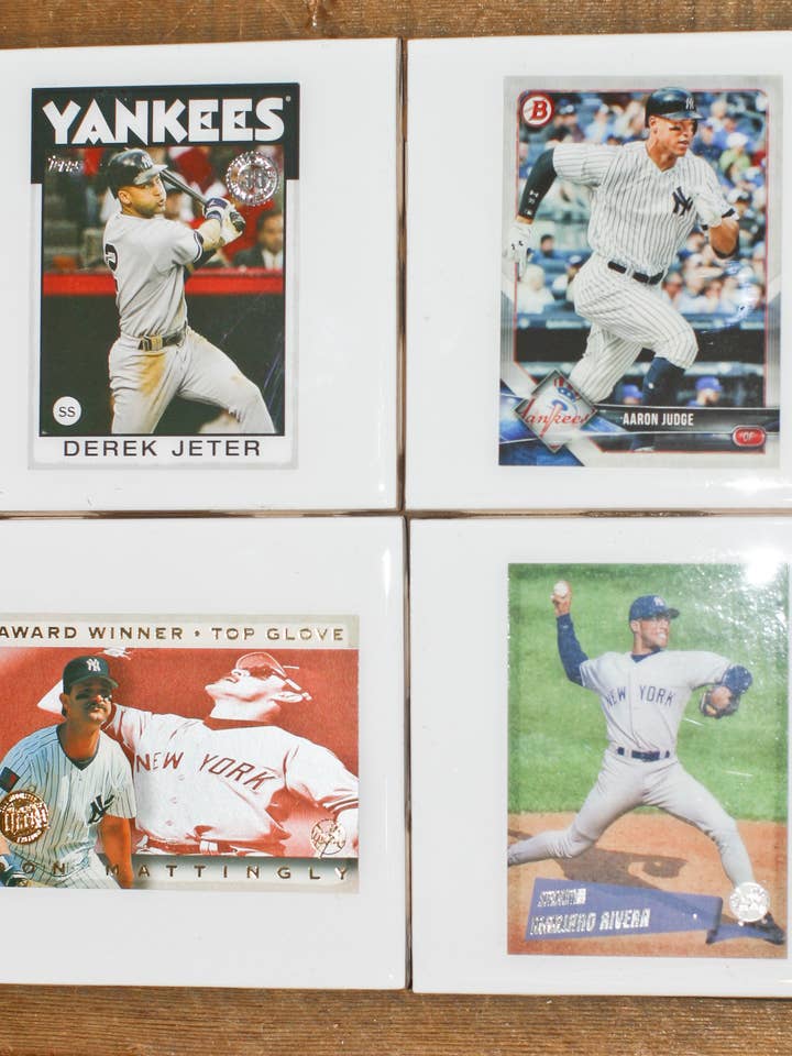 New York Yankees Coasters - Ceramic Tile Made from Cards for wholesale by Jake and Dean Uncommon Coasters