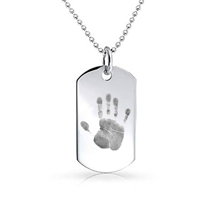 Handprint/Footprint Men's Necklace for wholesale by Gemz By Emz