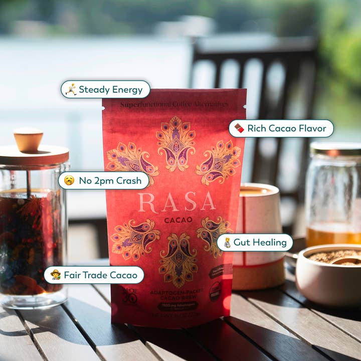 Rasa - #1 in Functional Adaptogens - Wholesale Coffee Beans - Rasa Cacao | Chocolately Coffee Alternative | 2 lb