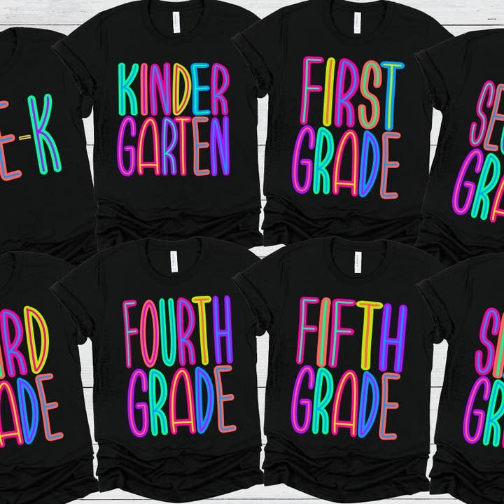 Teacher grade level or Custom DTF or Sublimation Transfer for wholesale by Sweet and Sassy Tees
