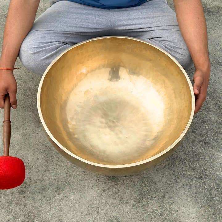 Hand Hammered Grand Singing Bowl: Sound Therapy, Meditation, and Group Healing for wholesale by NadaYoga