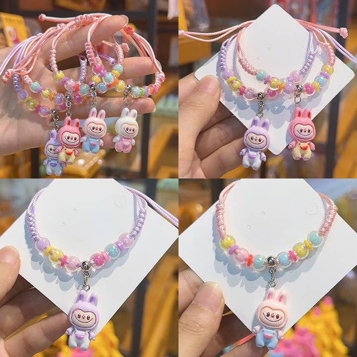 Colorful Animal-Themed Adjustable Handmade Bracelets for Kids for wholesale by shoplittleswan