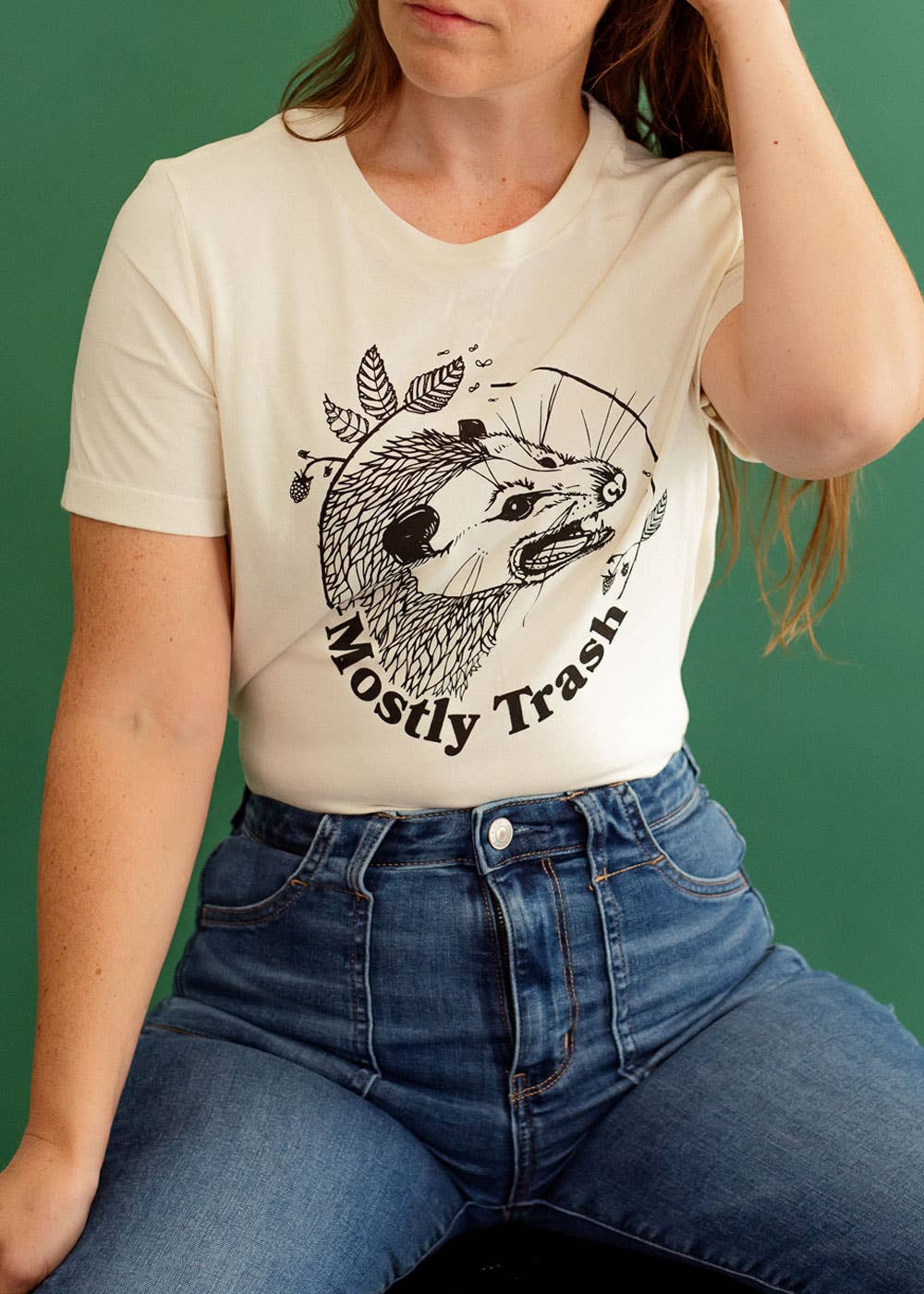 Simka Sol – T-shirt estampada - Mulher por atacado – Moasty Trash - T-shirt unissex em Heather Oatmeal0