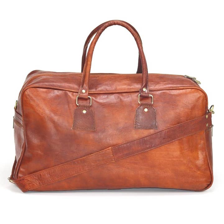NOMAD&FASHION – wholesale Duffelväskor – Dam – Äkta handgjord läder duffel gymväska över natten Weekender bagage och resor